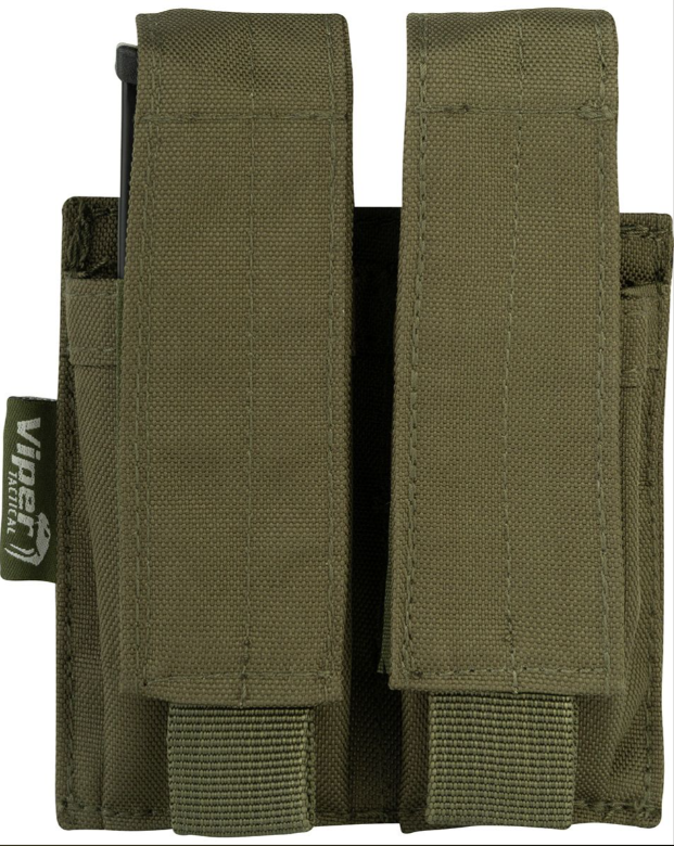 Modular Double Pistol Mag Pouch Green