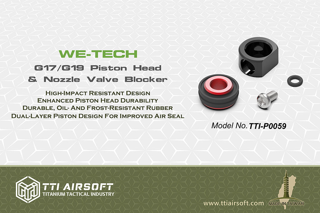 WE G17/ G19 Piston Head+ Nozzle Valve Blocker