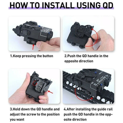 Tactical PEQ DBAL-A2 Aiming Devices (Green + IR Laser + White Light)