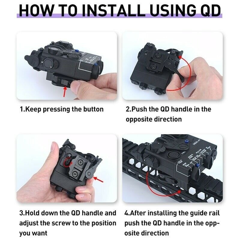 Tactical PEQ DBAL-A2 Aiming Devices (Green + IR Laser + White Light)