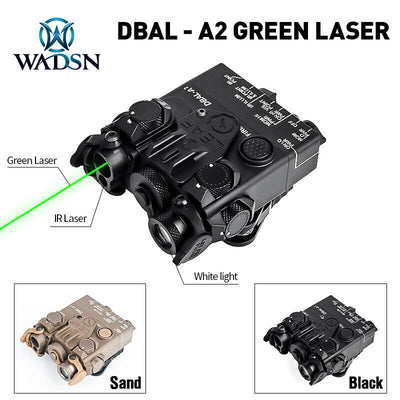 Taktische PEQ DBAL-A2 Zielvorrichtungen (Grün + IR-Laser + Weißlicht)