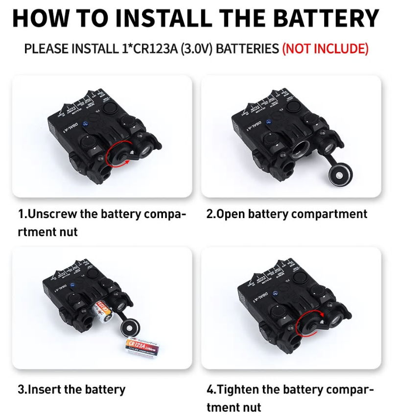 Tactical PEQ DBAL-A2 Aiming Devices (IR Laser & Red Laser & White Light ) - Polymer