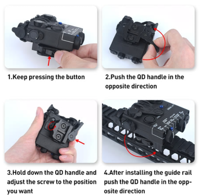 Tactical PEQ DBAL-A2 Aiming Devices (Blue Laser & White Light ) - Polymer