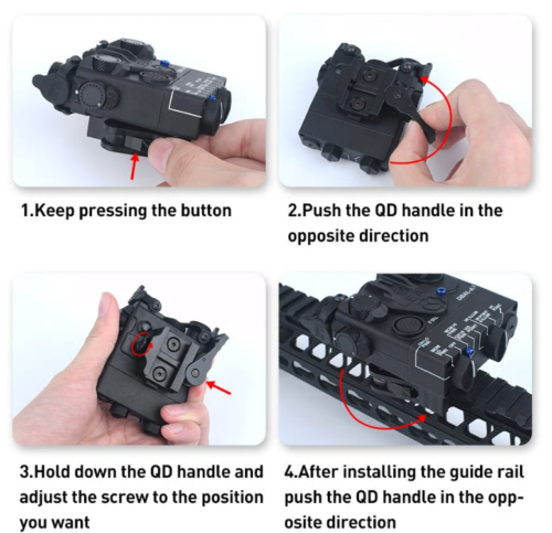 Tactical PEQ DBAL-A2 Aiming Devices (IR Laser & Red Laser & White Light ) - Polymer