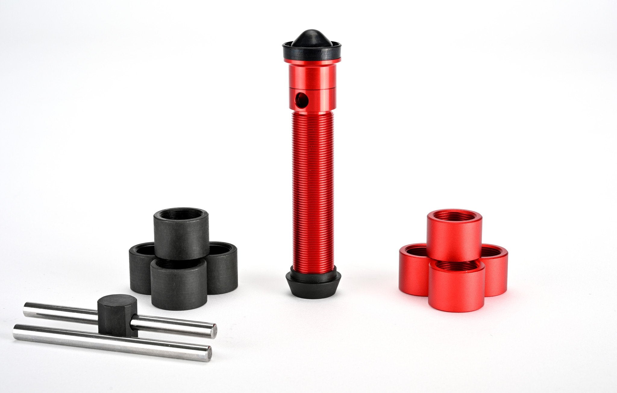 Piston à masse variable TAC 41 (rouge) + coupelle de piston NBR 70 (noire)