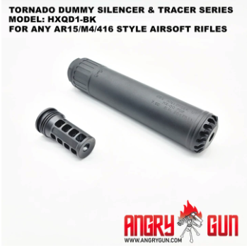 Silencieux Tornado Tracer - AR15/M4/416 Ver. Noir