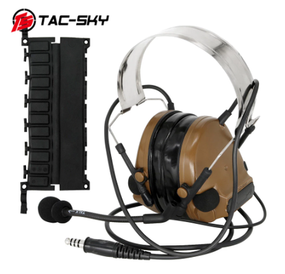 Casque Comtac III Dual-Pass (coussinets d'oreille en silicone) - FDE