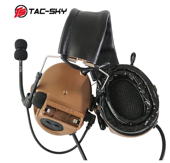 Casque Comtac III Dual-Pass (coussinets d'oreille en silicone) - FDE