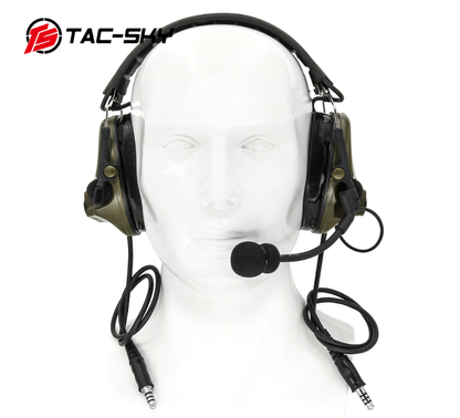 Casque Comtac III Dual-Pass (coussinets en silicone) - Vert olive