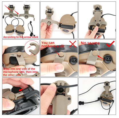 Adaptateur de fixation pour casque ARC - Noir