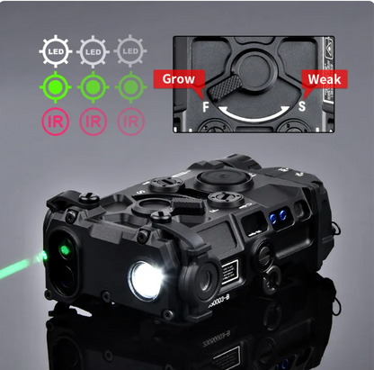 ET OGL Rouge, laser IR et lumière aluminium - Noir