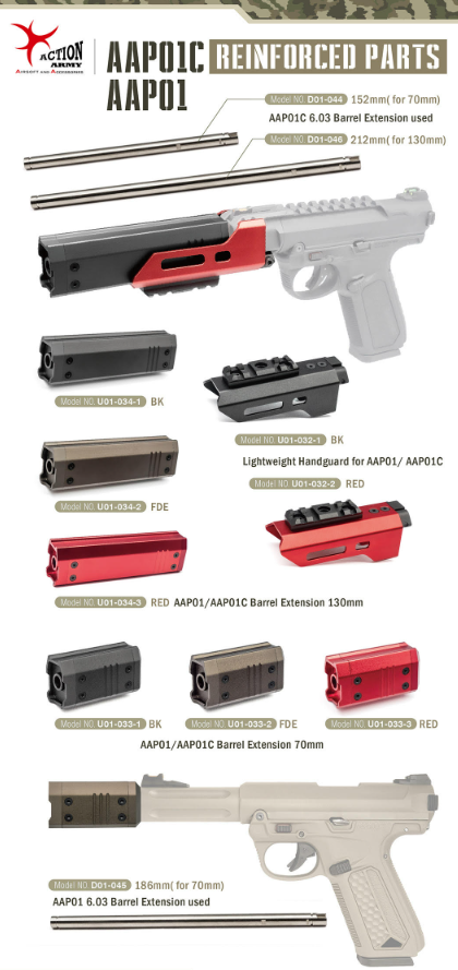 AAP01/01C Barrel Extension 130mm- FDE