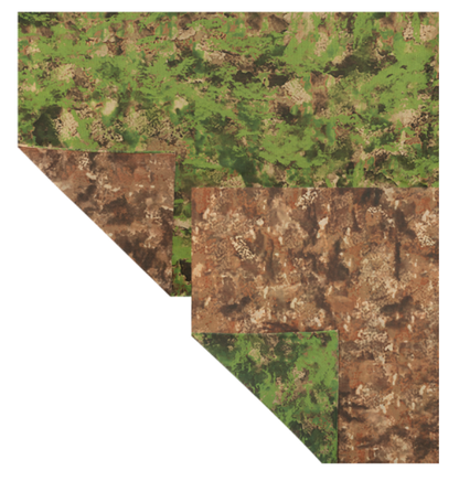 RC-SM Wende-Tarnmuster, quadratisches Netzgewebe - Frühling