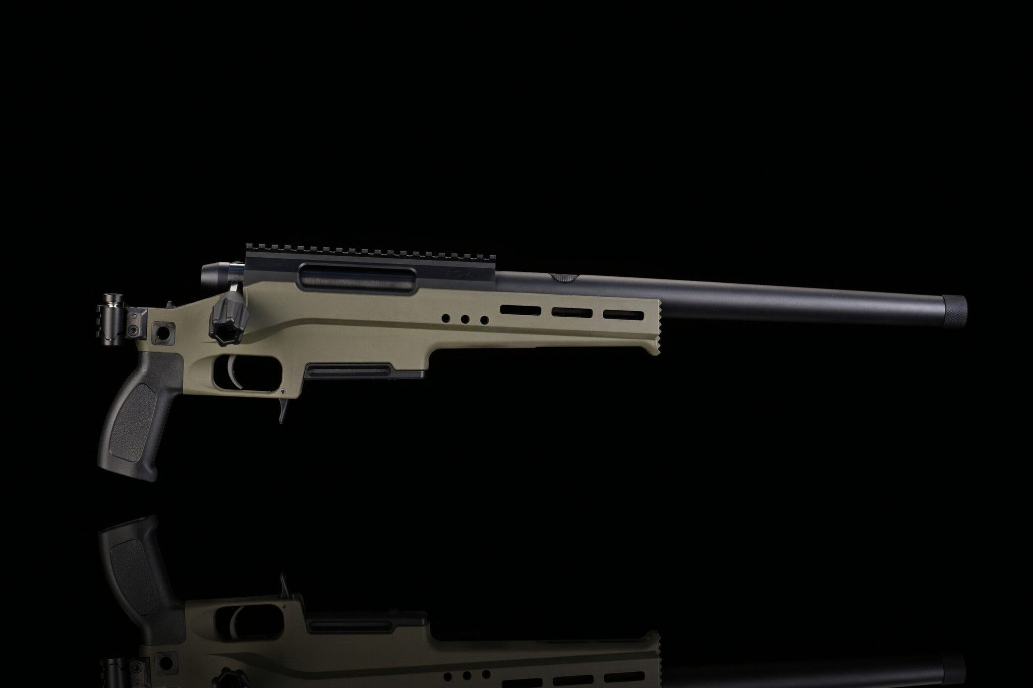 TAC-41L Bolt Action Rifle, Lite chassis, no stock, Green