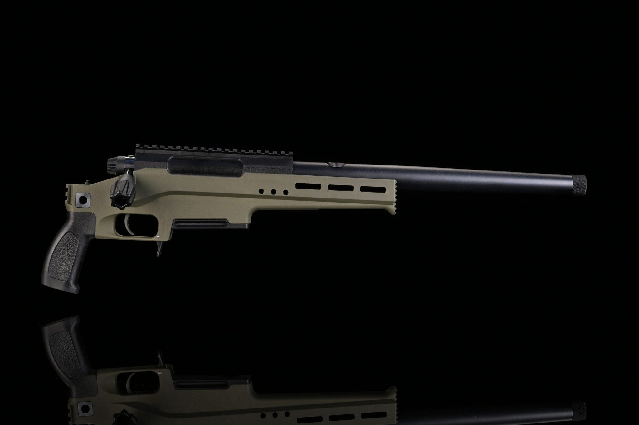 TAC-41L Bolt Action Rifle, Lite chassis, no stock, Sport version, Green