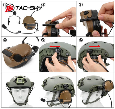 ARC Helmet Rail Mount COMTAC Mark - Black