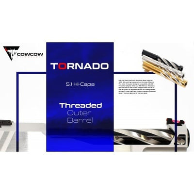 Tornado 5.1 Threaded Outer  Barrel (.45 marking) - Gold
