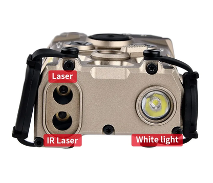 ET OGL Rouge, laser IR et lumière aluminium - Noir