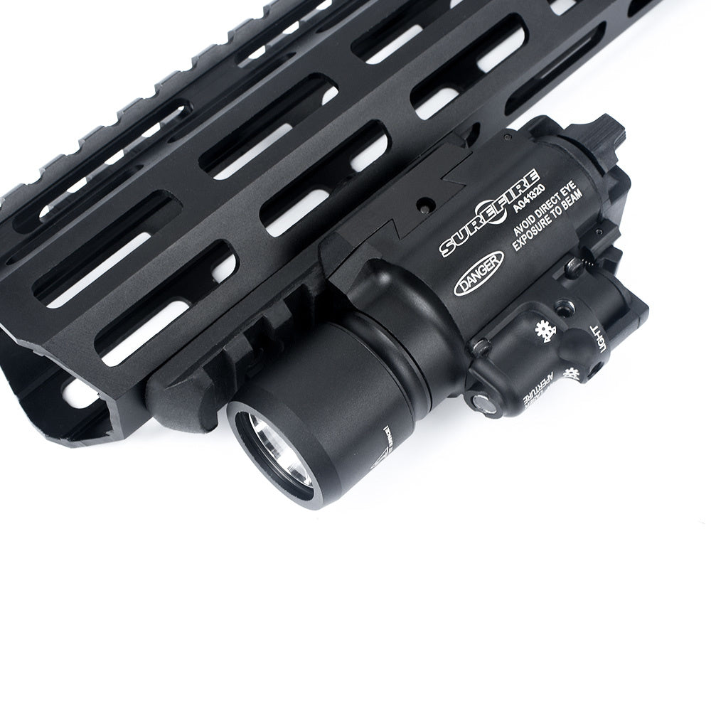 X400 Pistol Tactical Flashlight + Red Laser - Black