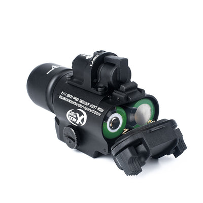 X400 Pistolen-Taktiklampe + Roter Laser - Schwarz