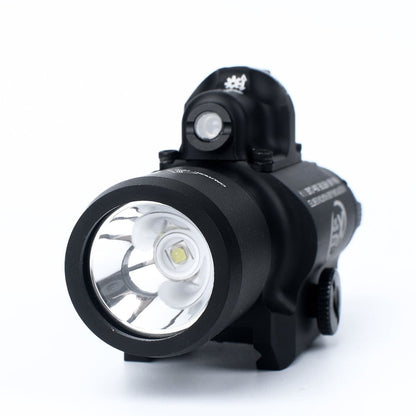 X400 Pistol Tactical Flashlight + Red Laser - Black