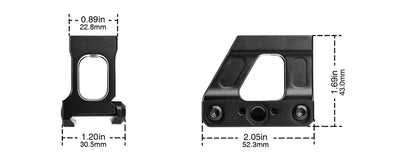 FT MRDS With RMR  Adapter High Plates Set – Black + Black