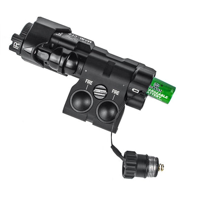 MAWL-C1 - IR + Grüner Laser + Doppelfernbedienung - Schwarz (Metallversion)
